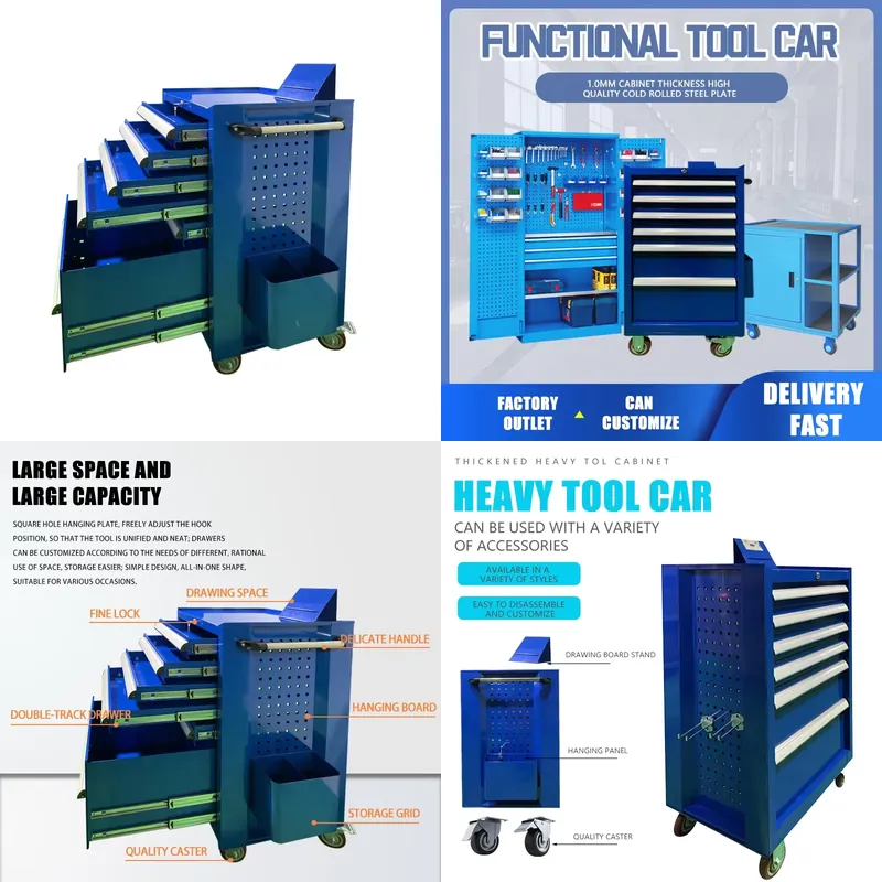 Workshop Tools Wholesale - Fenghui Großhandel Werkstatt Multifunktionaler Hardware-Aufbewahrungswagen Professioneller