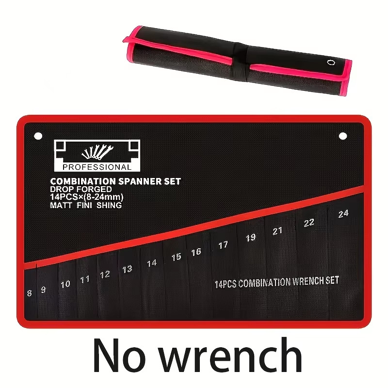 Workshop Tools Organizing - 14-Fach-Werkzeugtasche für Doppelkopfschlüssel. Die robuste Schraubenschlüssel-Aufbewahrungstasche