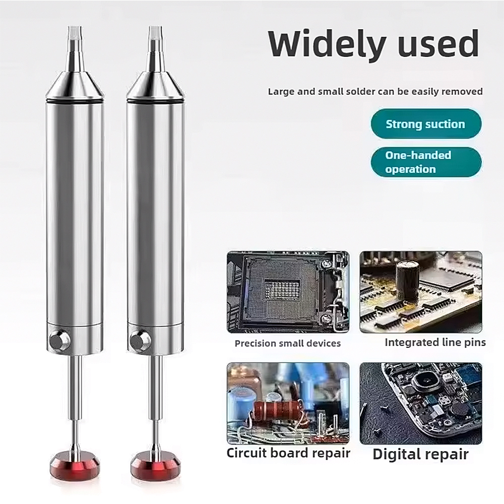 Tools For Electronic Workshop - Aluminium-Entlötpumpe, Zinnabsauger, Lötsauger-Stift, Leistungsstarkes Vakuum-Lötwerkzeug für