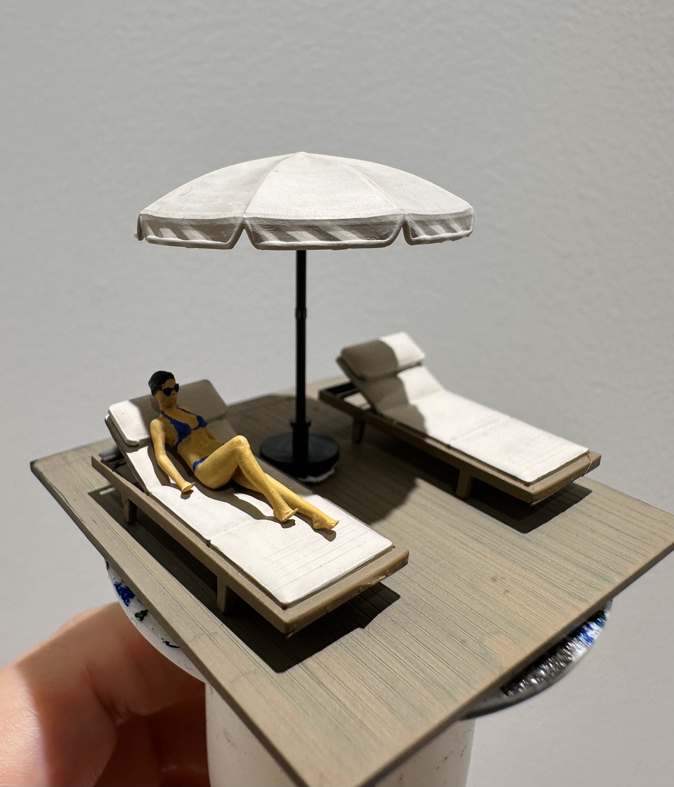 Tools Workshop Kids - Diorama 1/64 Sonnenbad-Mikroszene Modell Sandtisch-Szene Outdoor-Dekoration