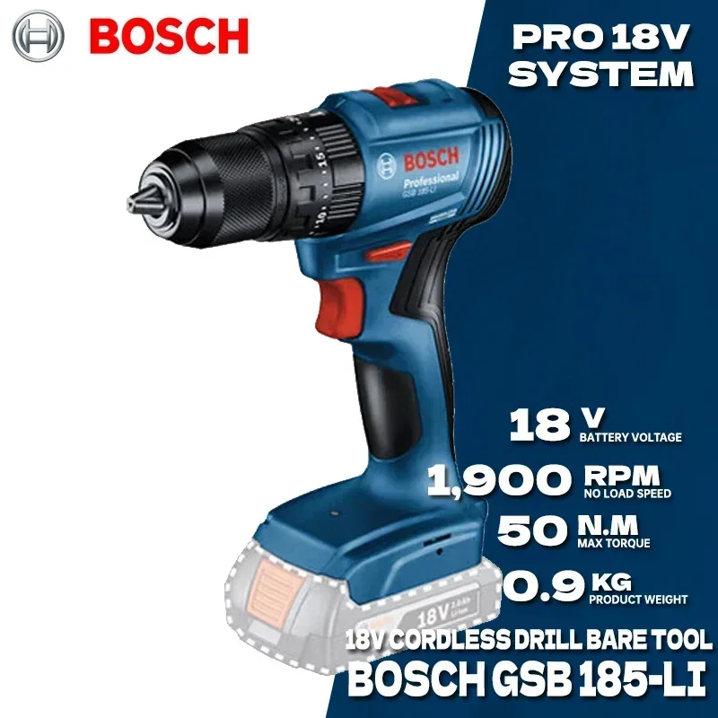 Bosch Drill Gsb 18V - BOSCH GSB 185-LI Bürstenloser Akku-Schlagbohrschrauber 18V