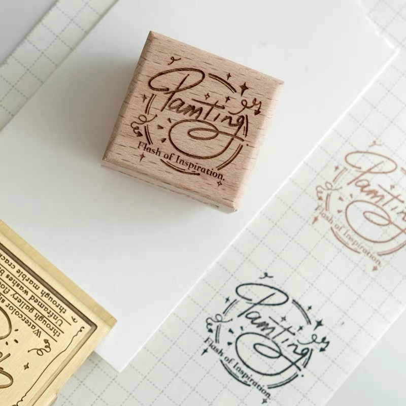 Holzstempel mit Gummi, Aquarel – Tools Qa Bewertung und Preis