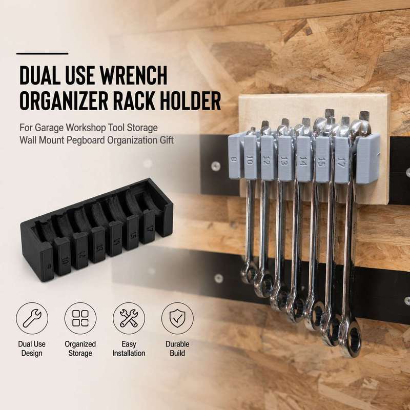 Wandmontierter Schraubenschlüs – Workshop Tools Organizing Bewertung und Preis
